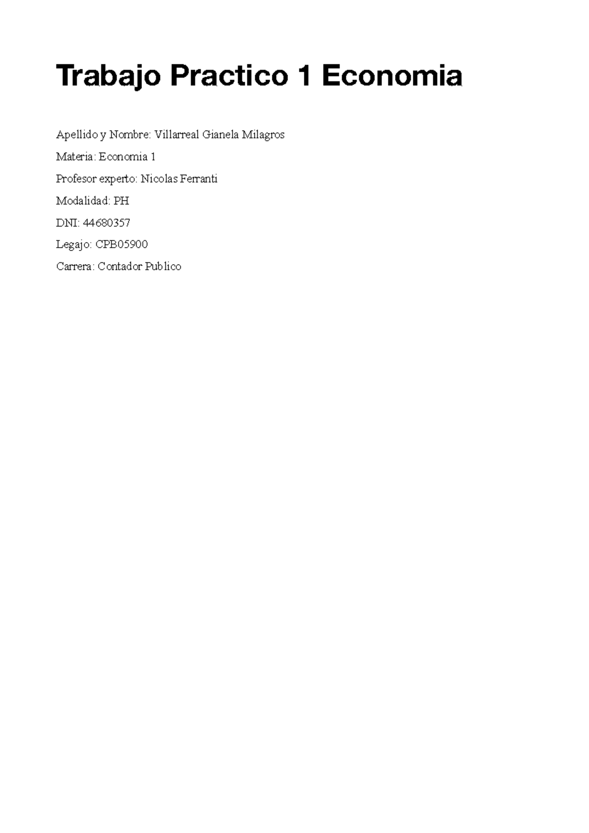 TP1 Economia 2026: Análisis de Organic Delights S.R.L. en Competencia - Document Preview