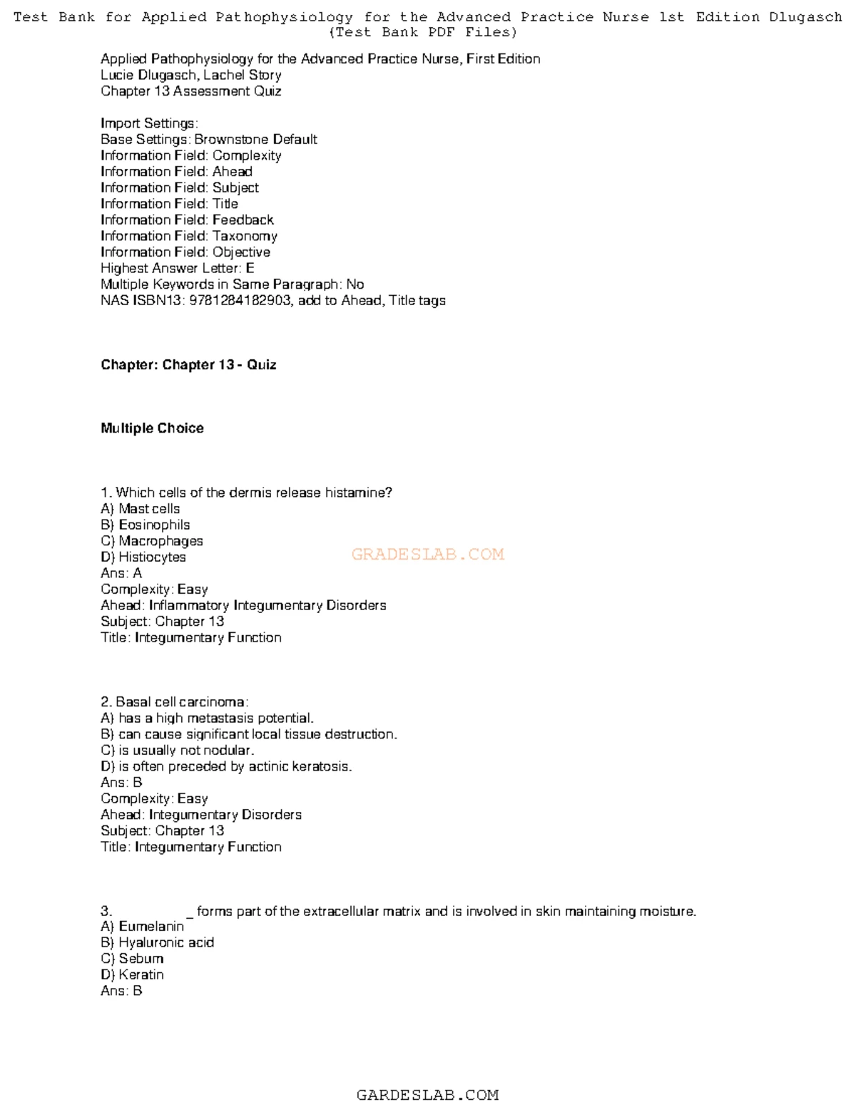 CH 6 test bank - For book Delugash, L., Story, L. (2020