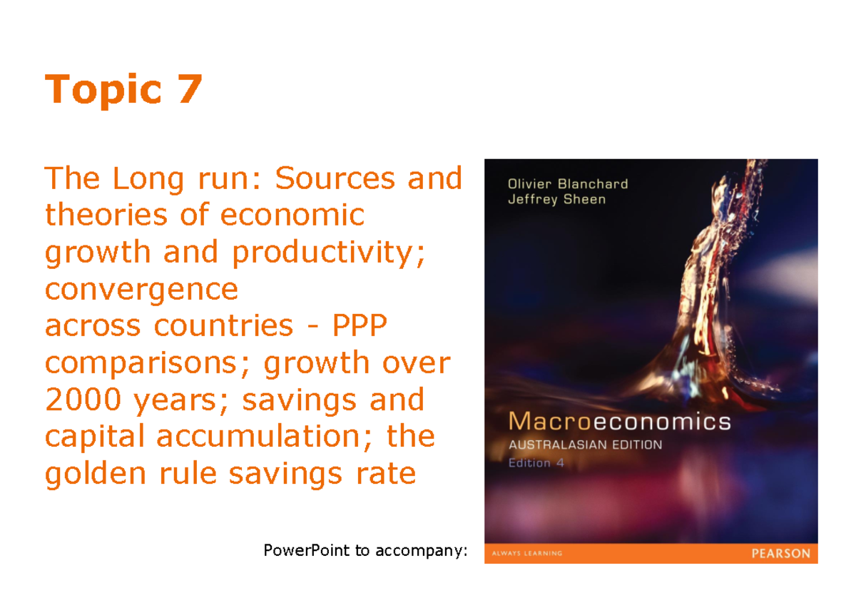 Lecture 7 - Economic Growth Theories & Sources (ECO 101) - Studocu