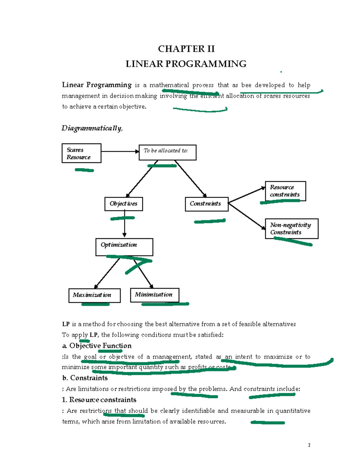 Ch 2 part1 - Lecture notes chapter 2 part 1 - Chapter Two Linear ...