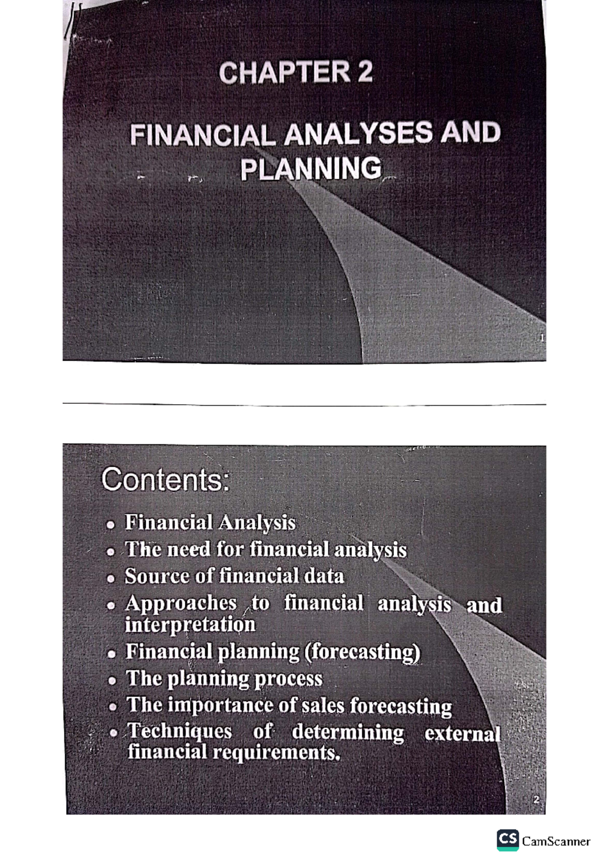 FIN 101: Financial Analysis and Planning Overview and Techniques - Studocu