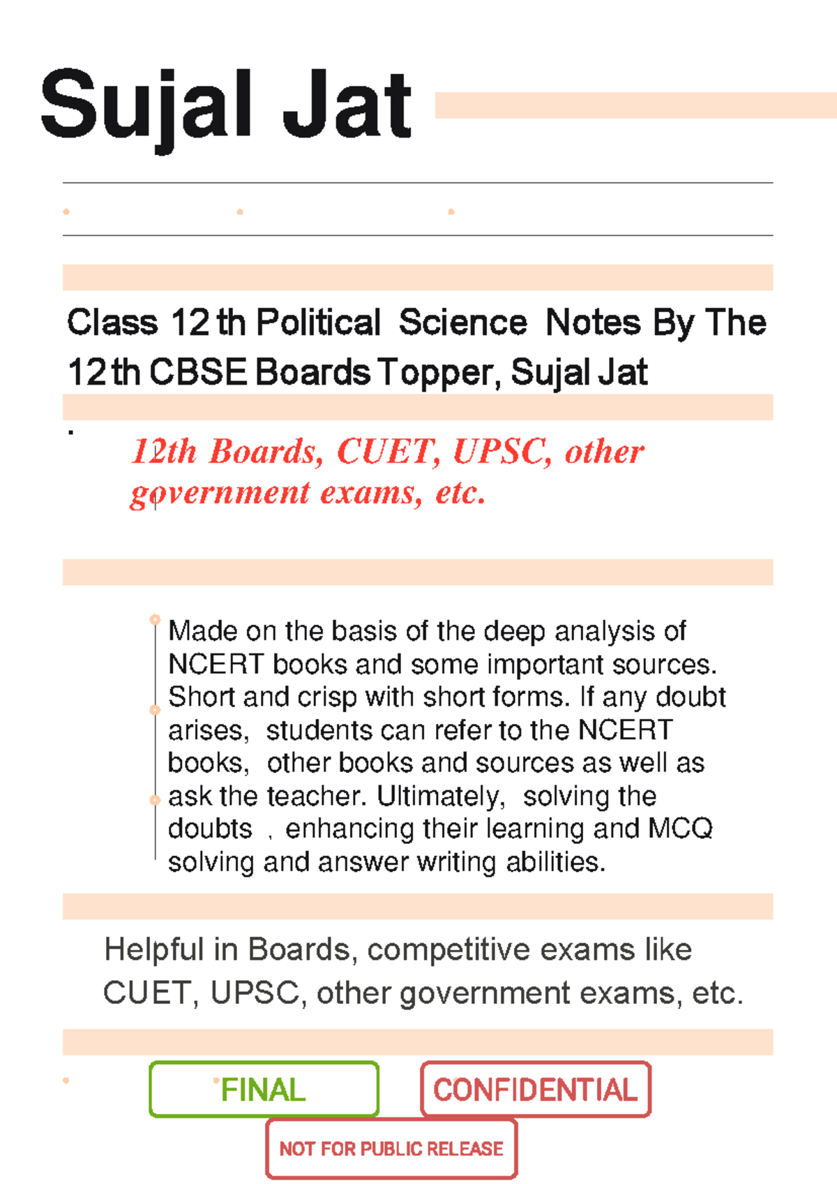 Political Science Notes - Helpful in Boards, competitive exams like ...