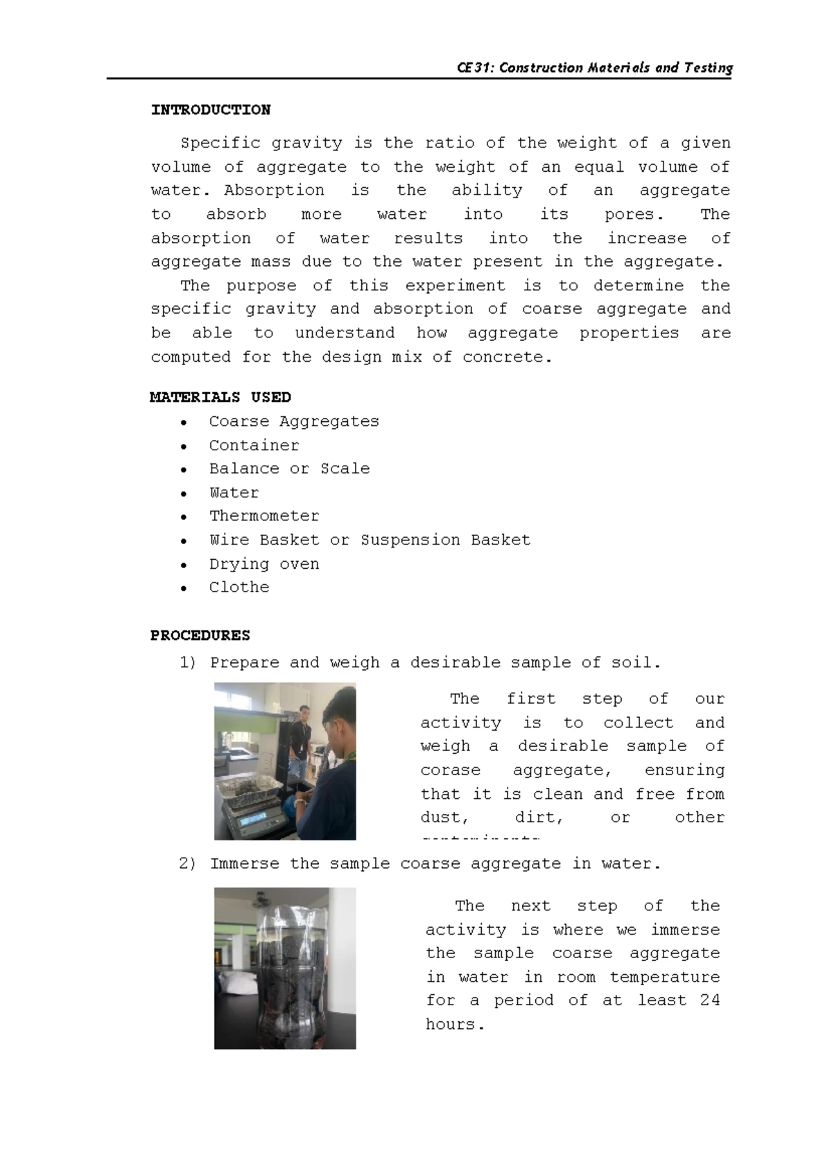 LAB Report 2: Determining Soil's Specific Gravity via Water Pycnometer ...