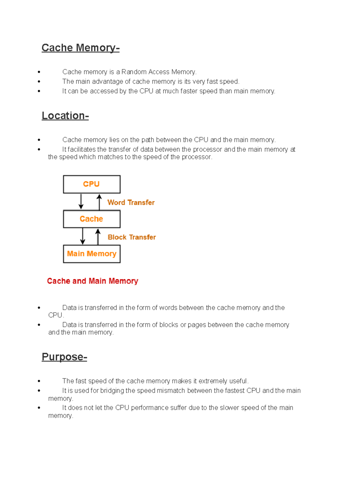 Cache Memory Insights: Key Concepts & Mapping Techniques - Studocu