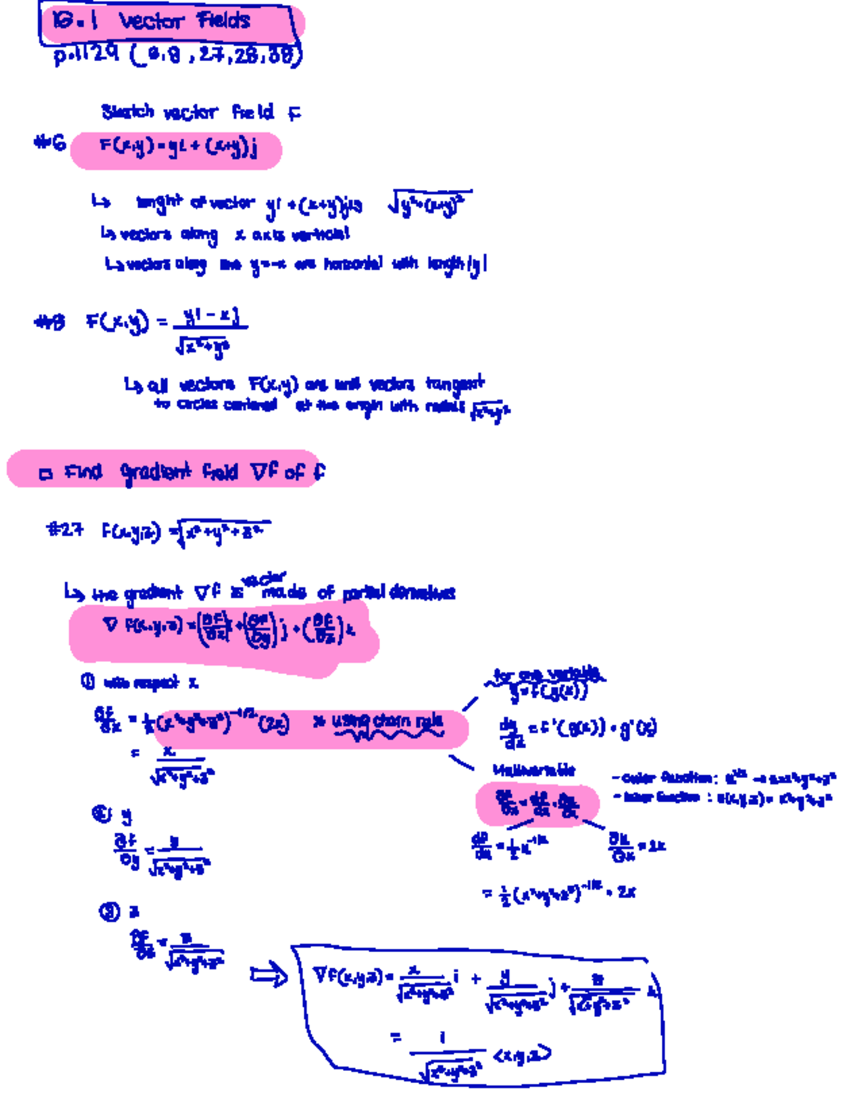 Vector Fields and Line Integrals - MATH 265 Study Notes - Studocu
