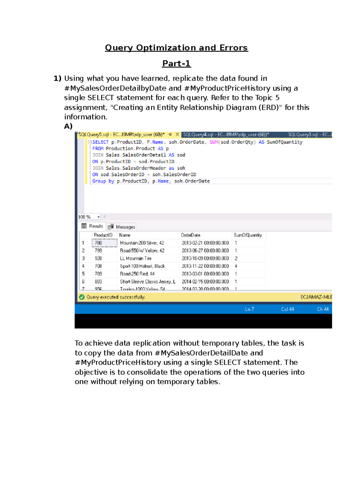 Query Optimization and Errors(Latest) - Query Optimization and Errors ...