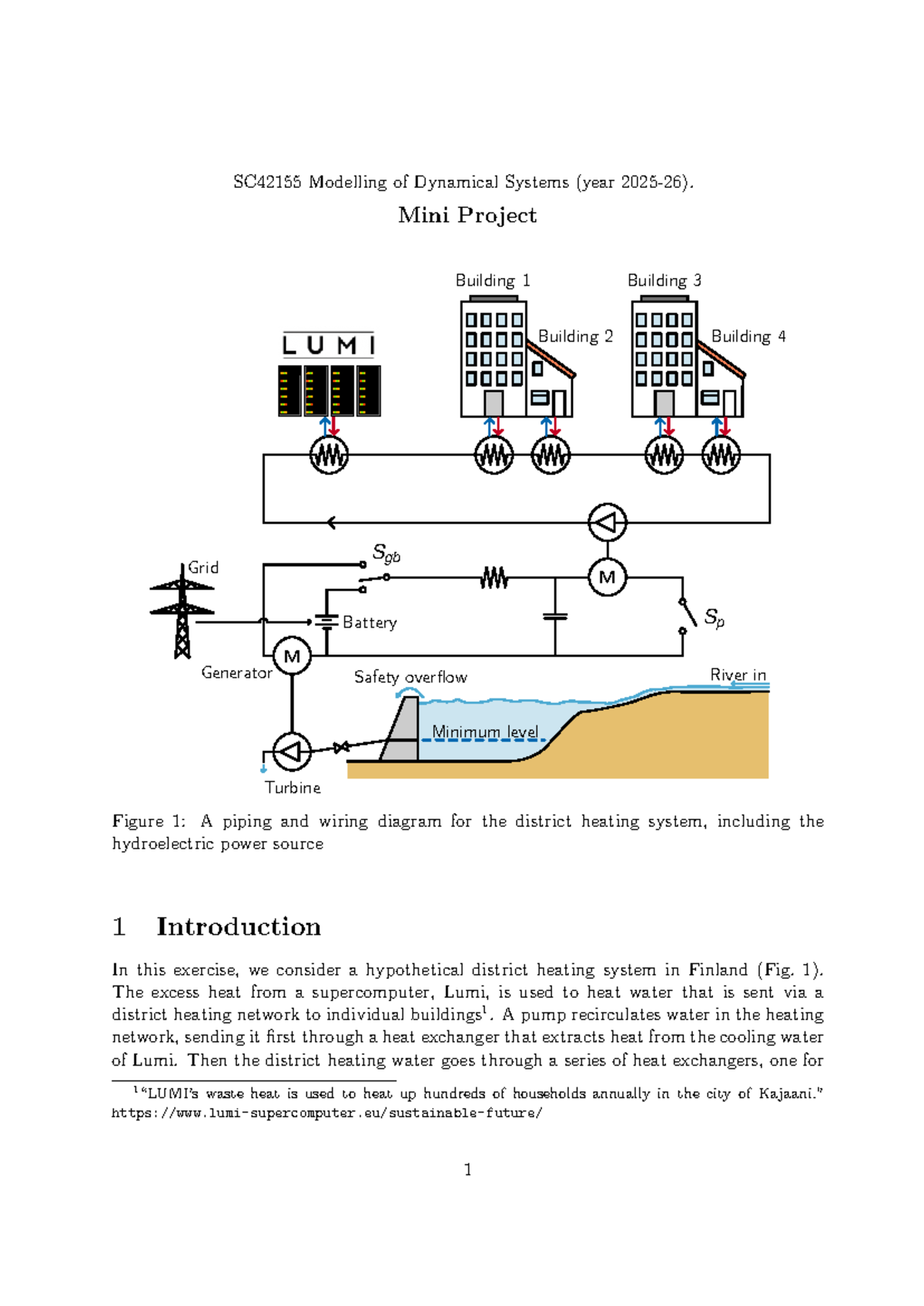 SC42155 Mini Project: Modelling a District Heating System with LUMI ...