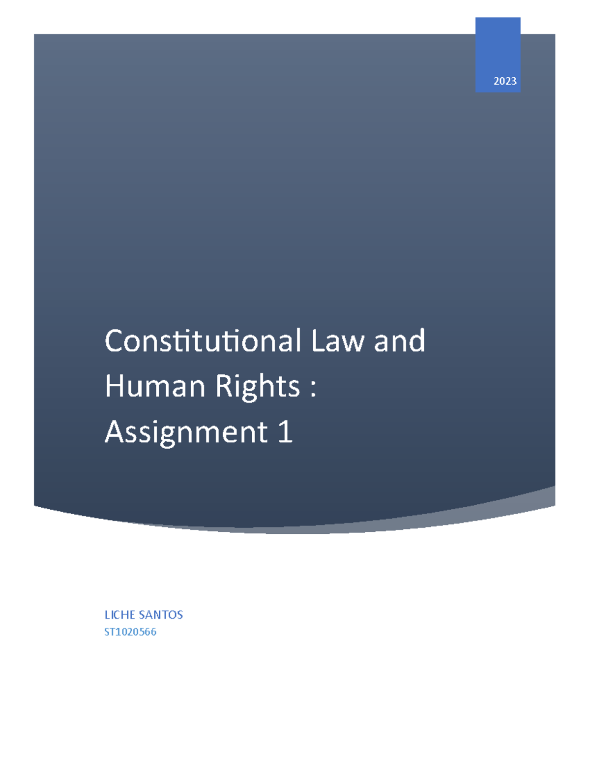 CONL5112 Constitutional Law & Human Rights Assignment 1 (2023) - Studocu