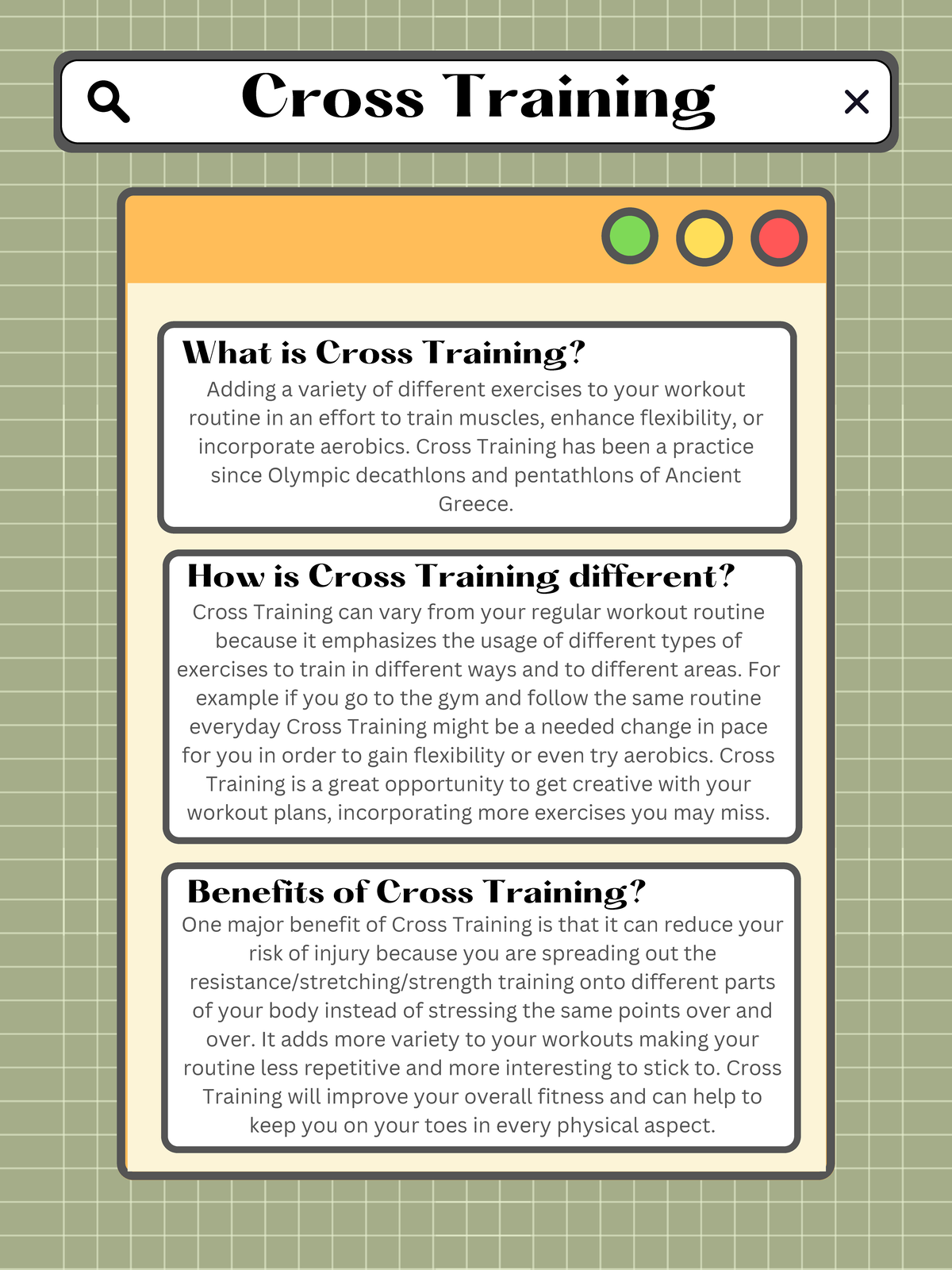 5.1 Assignment Fitness Fundamentals: Exploring Cross Training - Studocu
