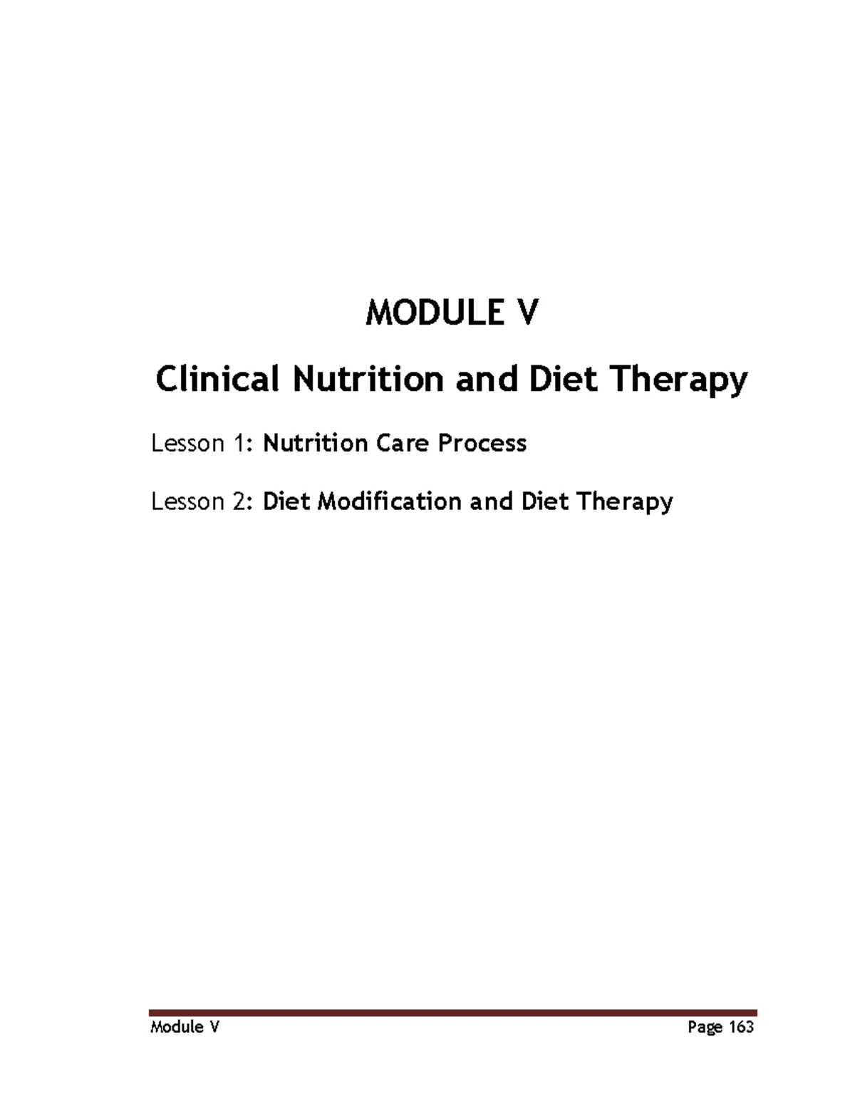 Module VI - Nutrition for Health, Fitness, and Illnesses (Lesson Notes ...
