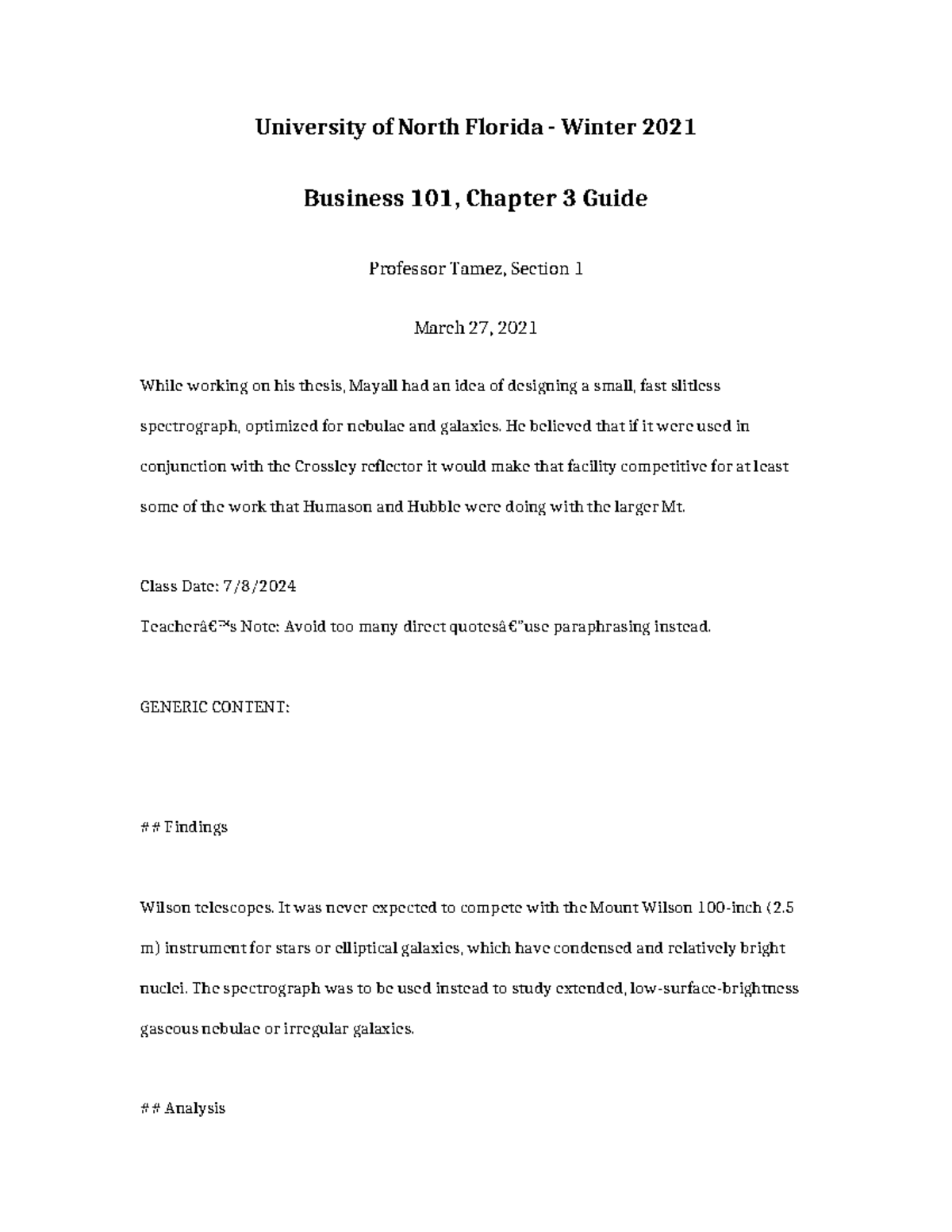 Business 101: Chapter 3 Study Guide - Winter 2021, Prof. Tamez - Studocu