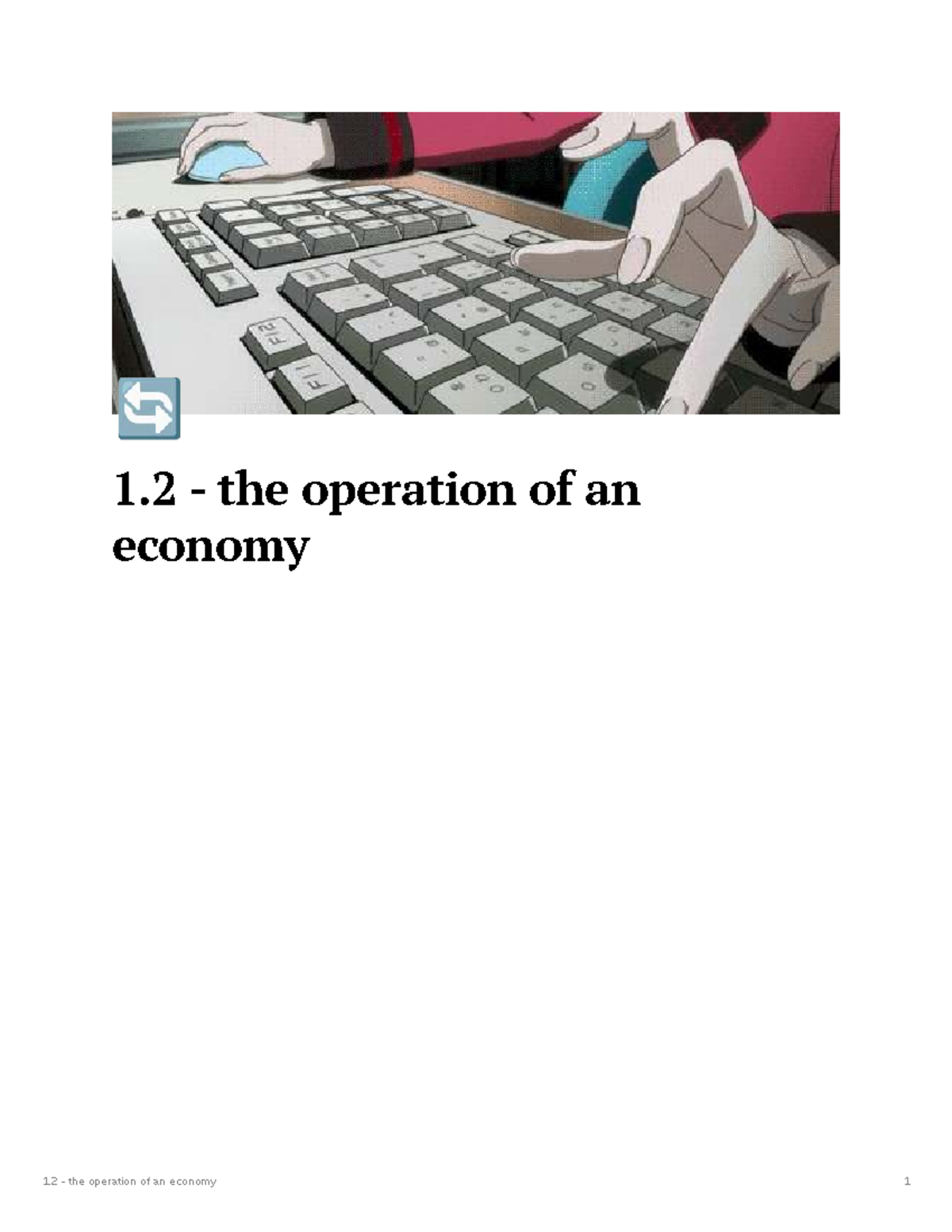 ECON 101: The Operation of an Economy - Key Concepts and Insights - Studocu