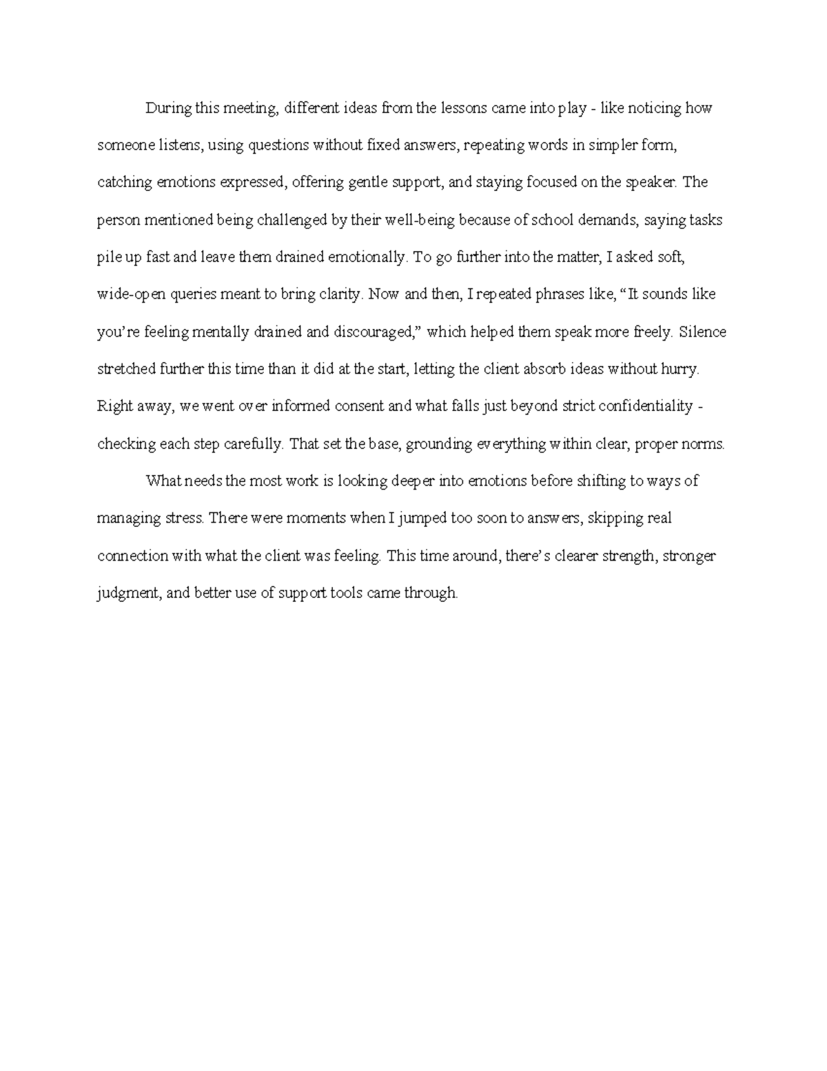 6-2 Reflection: Enhancing Listening and Emotional Support in Human ...