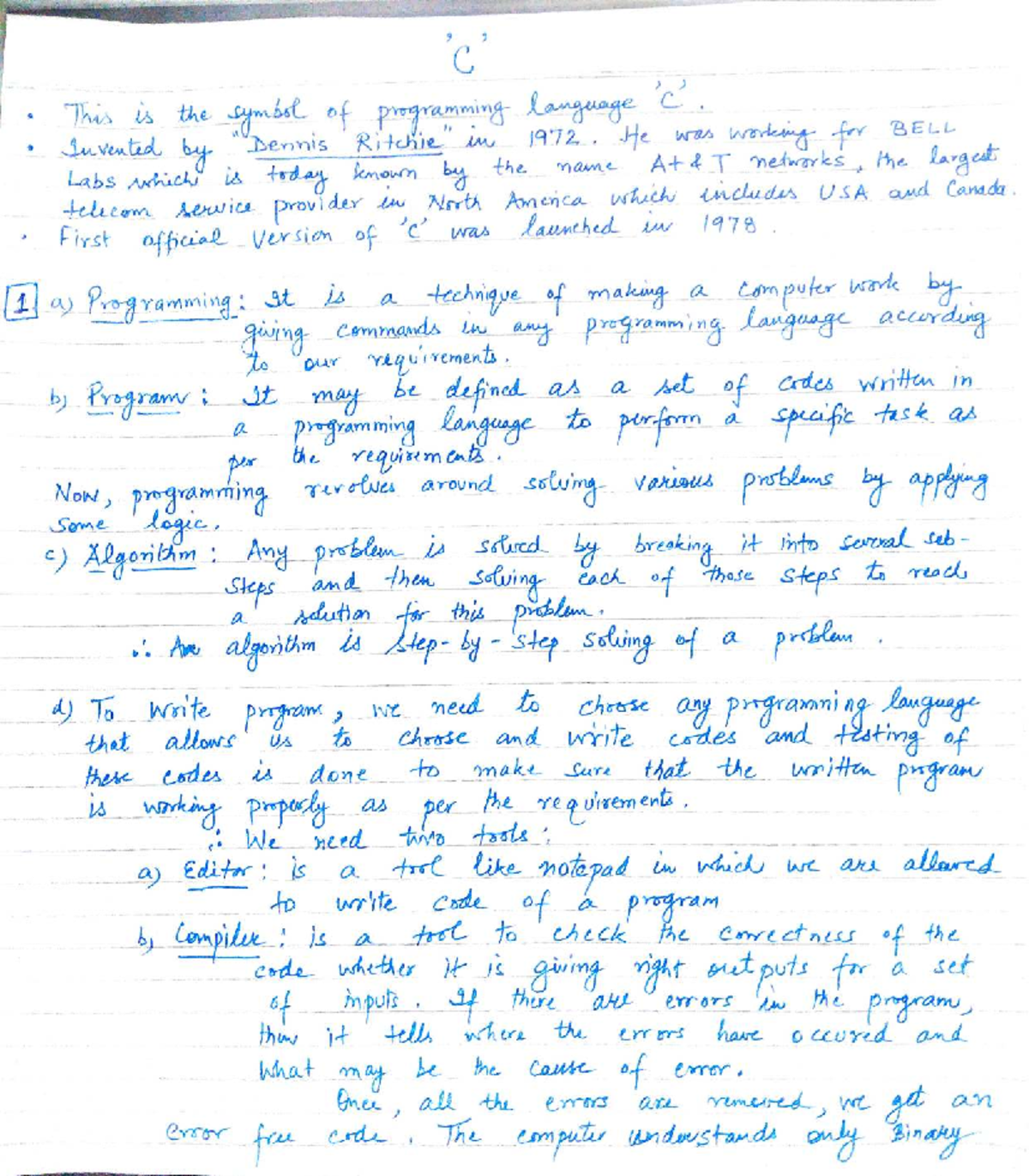 Chapter 1 notes for course C by Vikas Siwach - Studocu
