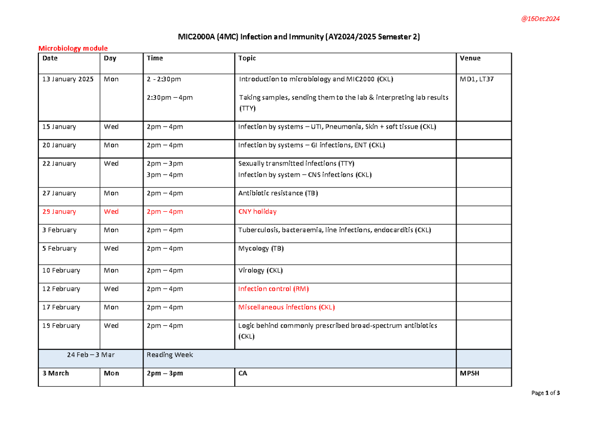 MIC2000 A Timetable (6Feb25) - @16Dec Page 1 of 3 MIC2000A (4MC ...