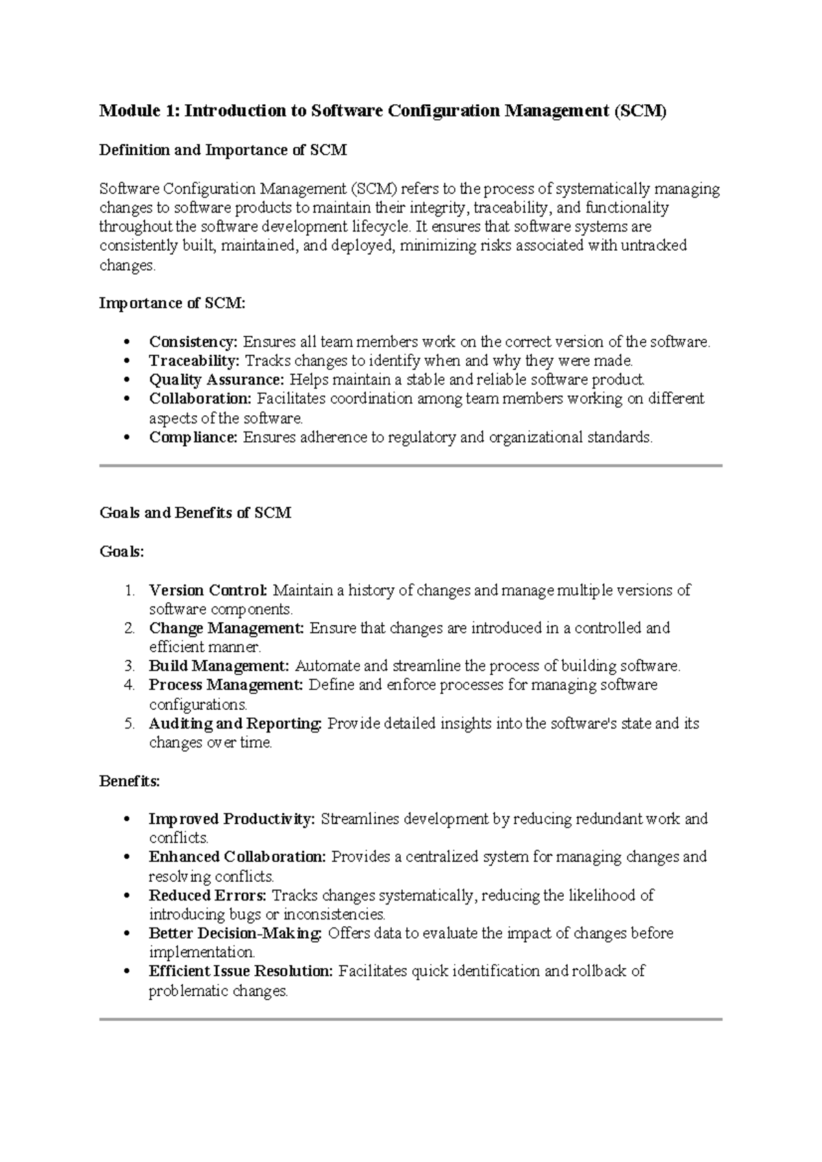 Software Configuration Management Overview (CSM 101) - Studocu