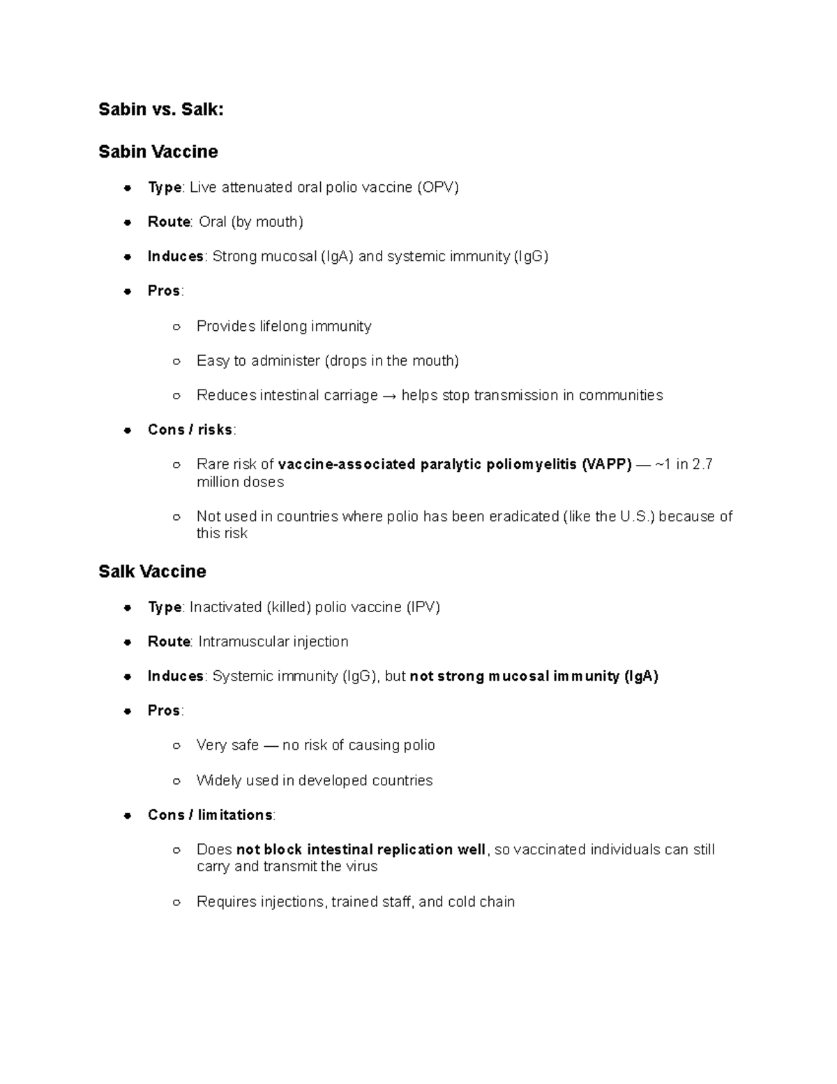 Study Guide for Final Exam: Vaccines, Bacteria & Viruses (BIO 101 ...