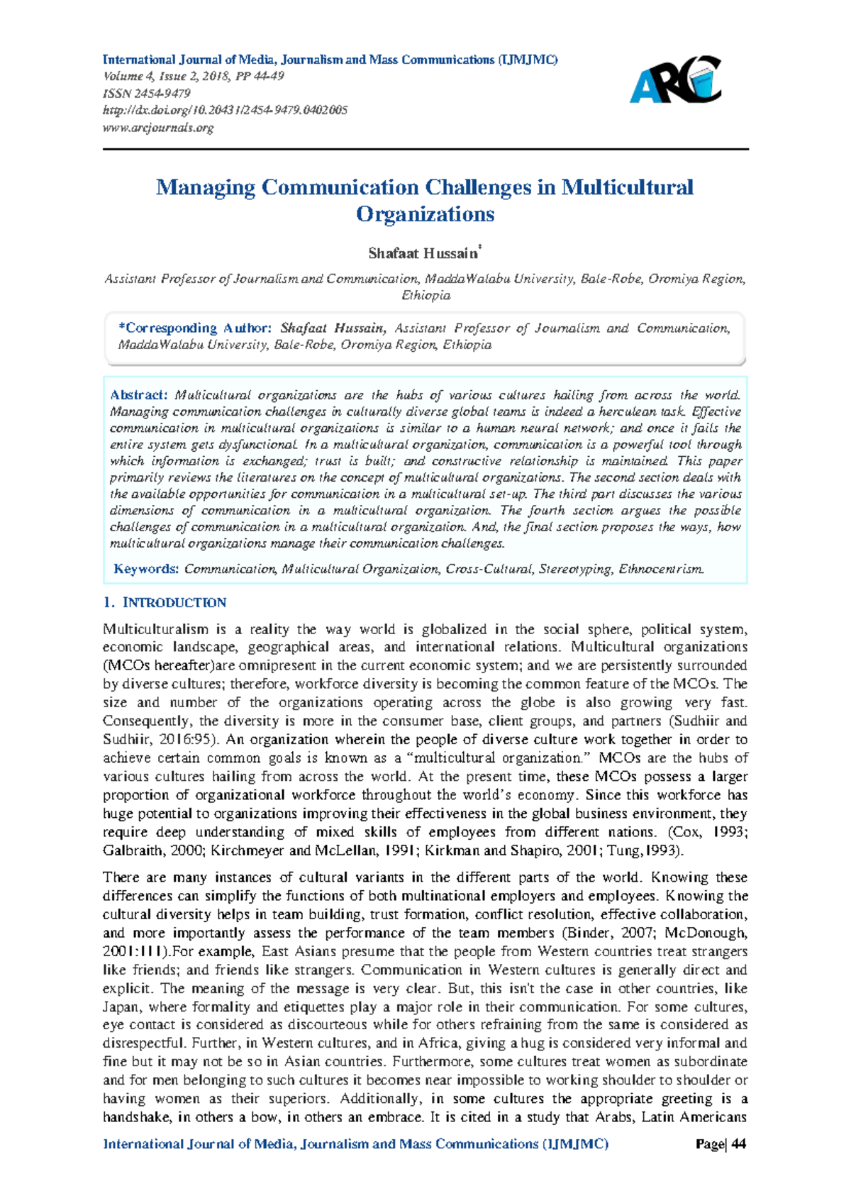 Managing Communication Challenges in Multicultural Organizations ...