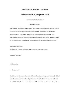 Mathematics 104 Chapter 3 Test Questions and Solutions - Studocu