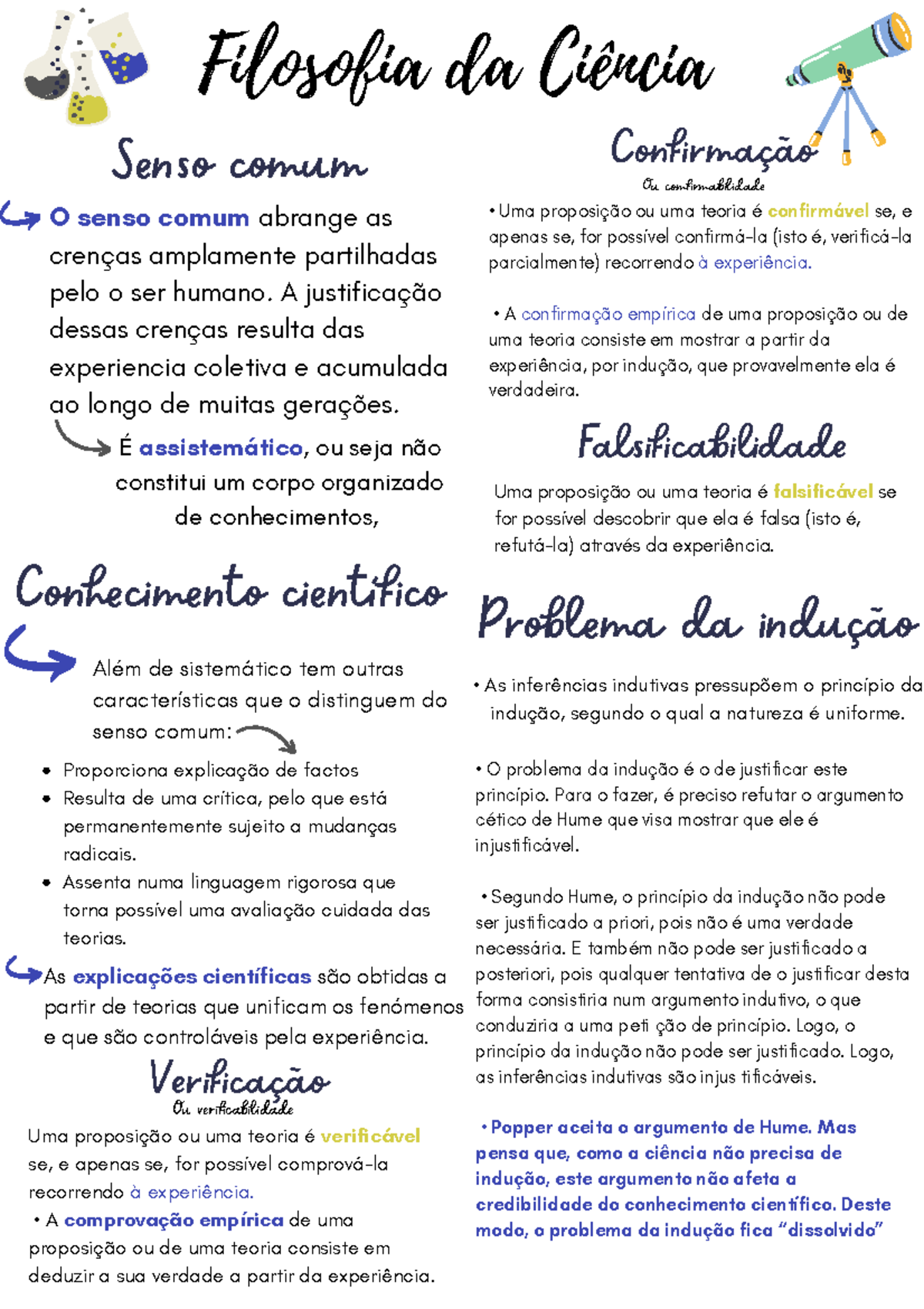 Filosofia da ciência - Resumos - Filosofia da Ciência Senso comum Além ...