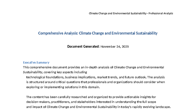 Professional Guide Climate Change Environmental Sustainability 20251124 ...
