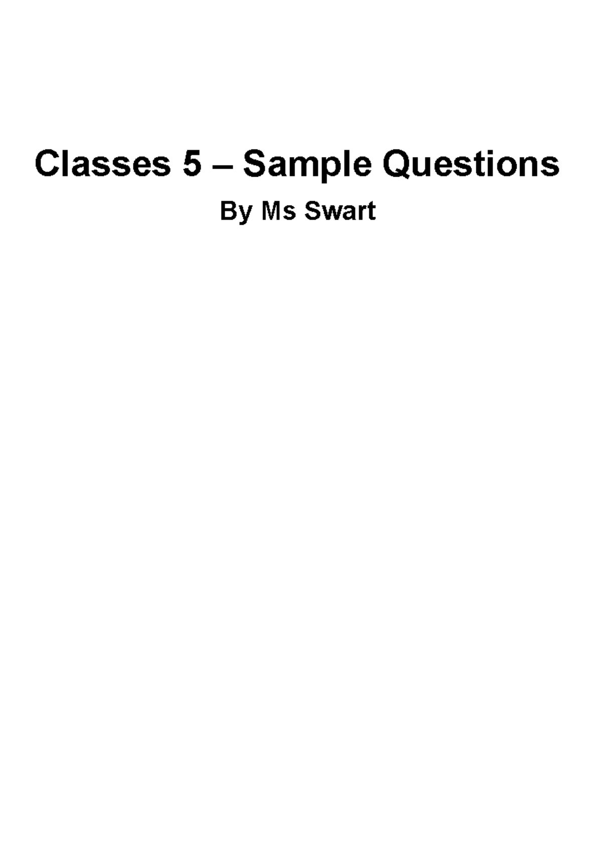 ADF Exam Scope - Sample Questions & Key Concepts for Arrays - Studocu