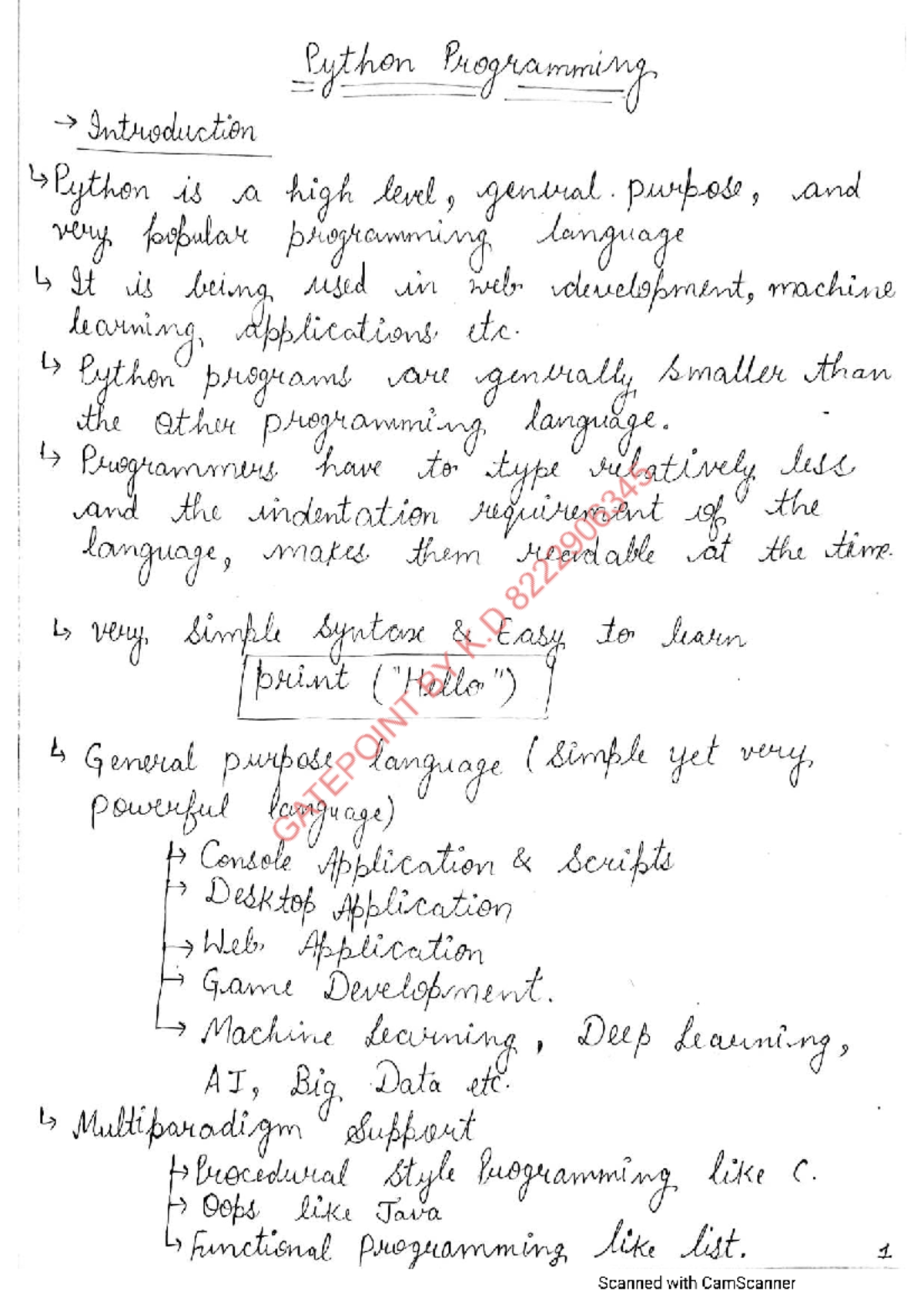 Python Programming Introduction: Comprehensive Study Notes for Exam ...