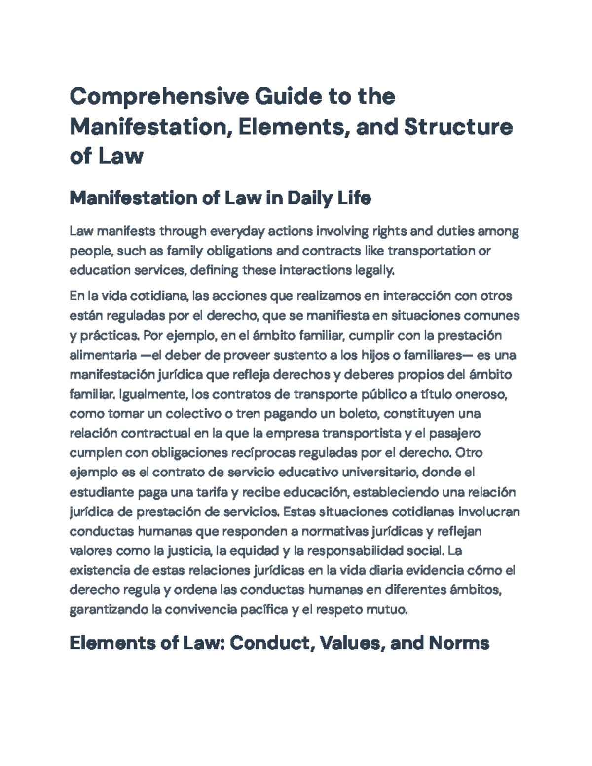 Comprehensive Overview of Legal Principles and Frameworks in Law ...