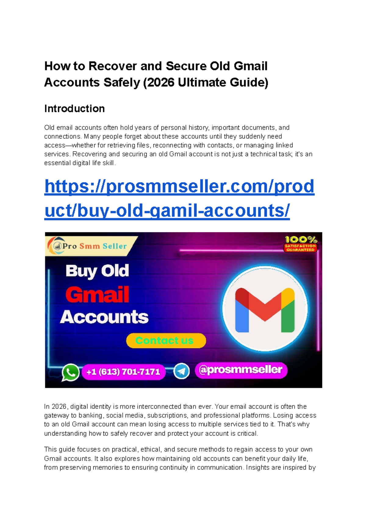 Best Practices for Recovering Old Gmail Accounts (2026 Guide) - Studocu