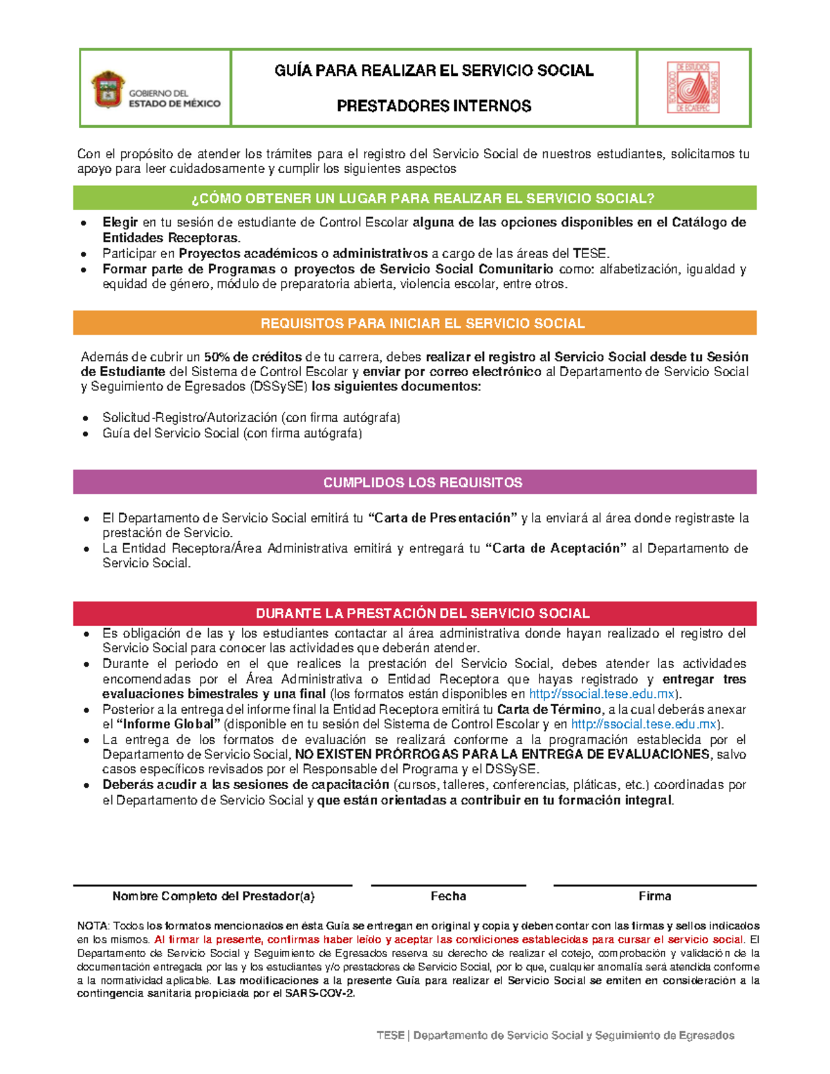 Guía para el Registro de Servicio Social 20212 - Studocu