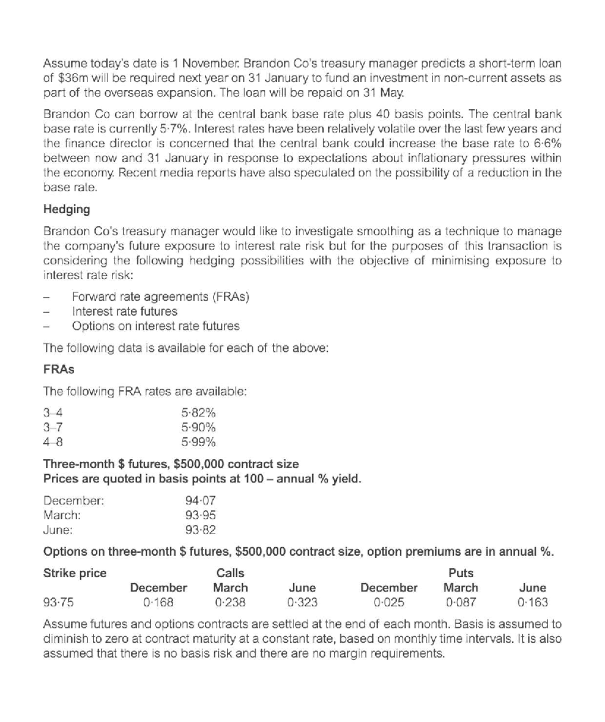 Hedging Strategies for Interest Rate Risk: Transaction Overview - Studocu