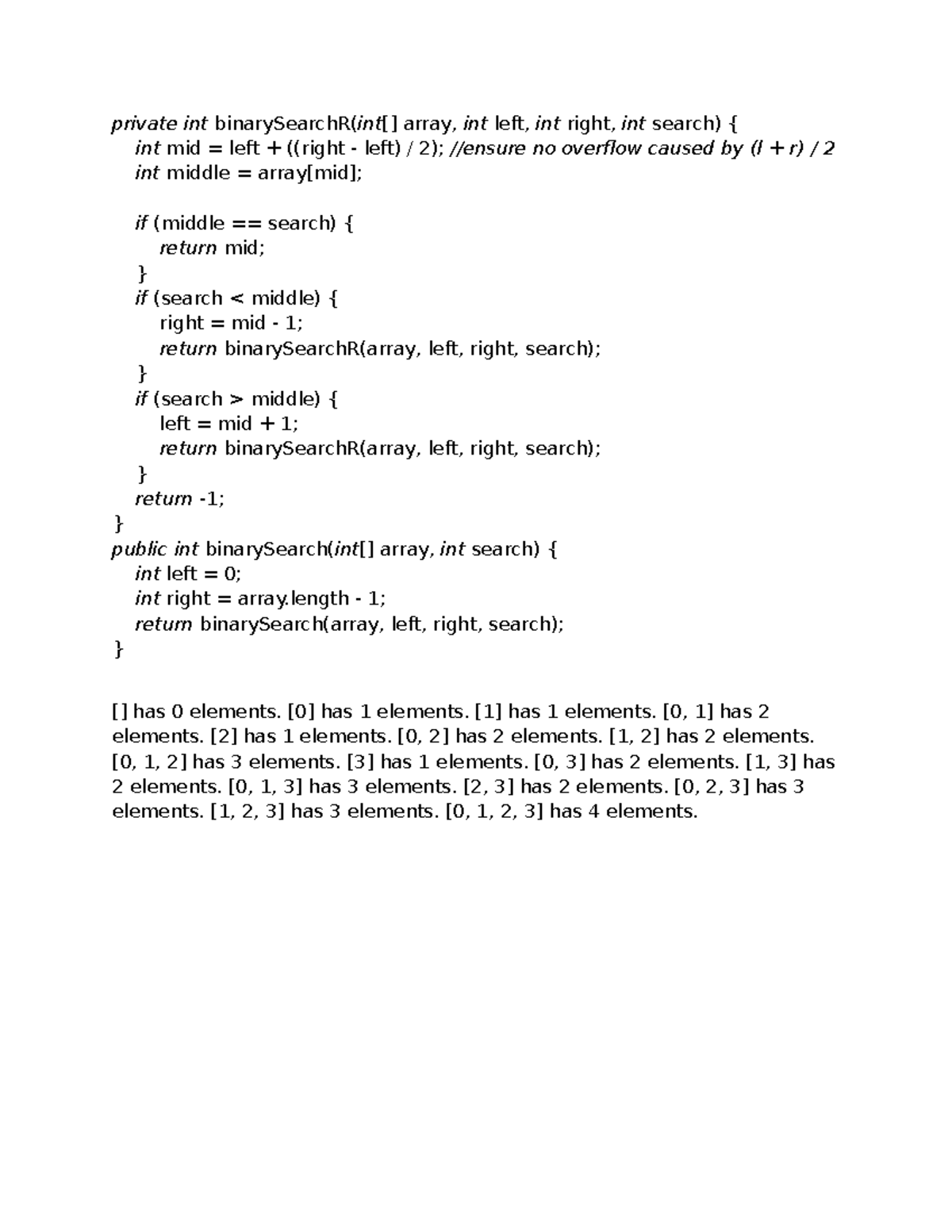 ESL - Binary Search Algorithm Implementation Notes - Studocu