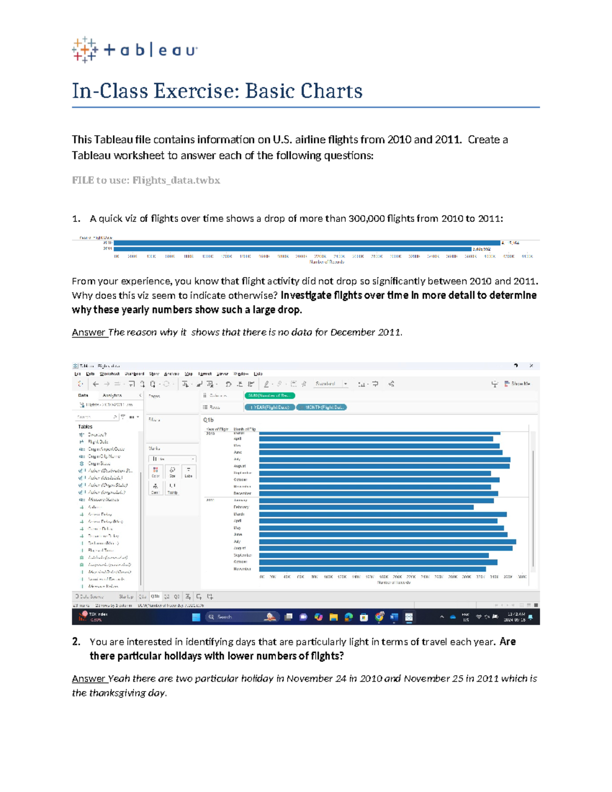 Flight Analysis - Assignment 1: U.S. Airline Data (2010-2011) - Studocu