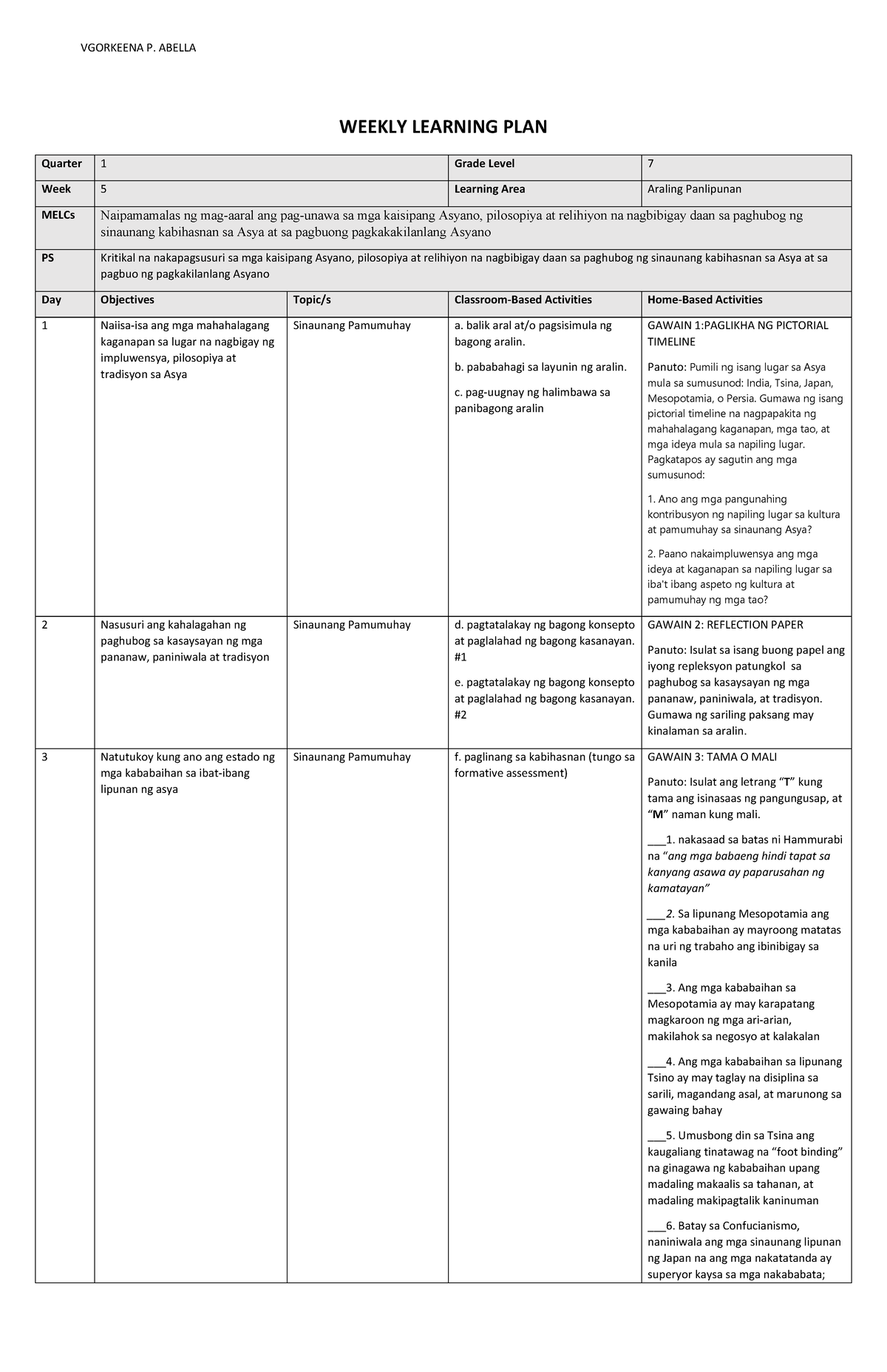 Learning PLAN - ,... ...WDSXAsdewqdeqfcqedasqd ewccqcfqdew - VGORKEENA ...