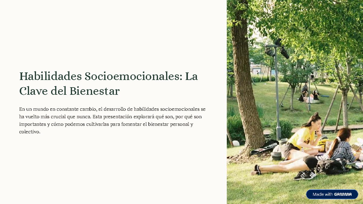 Habilidades Socioemocionales: Clave para el Bienestar Integral - Studocu