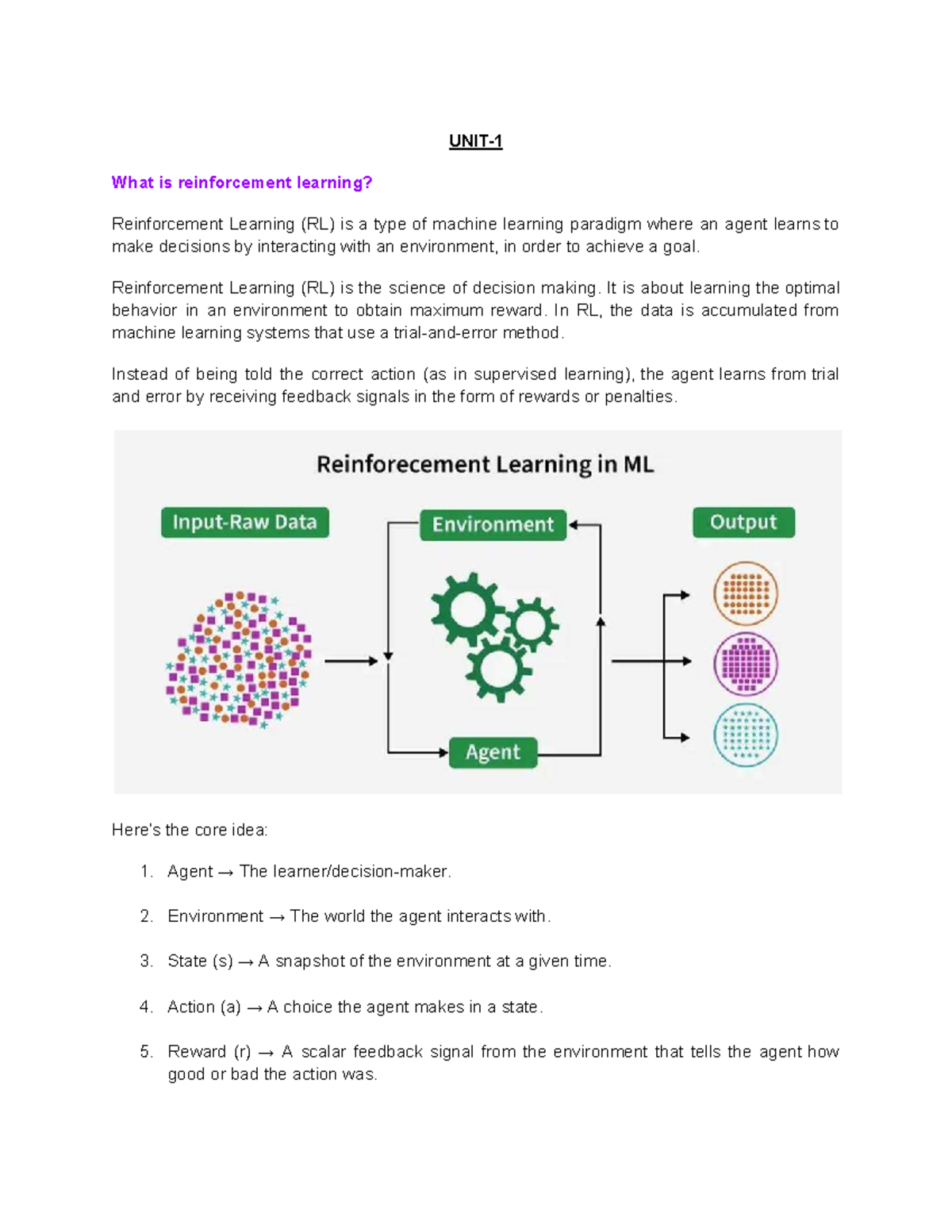 RLDL - Understanding the Basics of Reinforcement Learning - Studocu