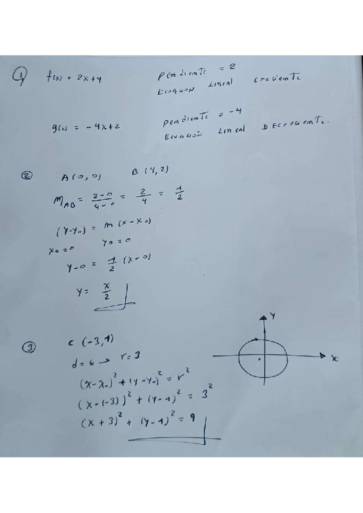 Mathematics 101: Linear Equations and Conic Sections Notes - Studocu