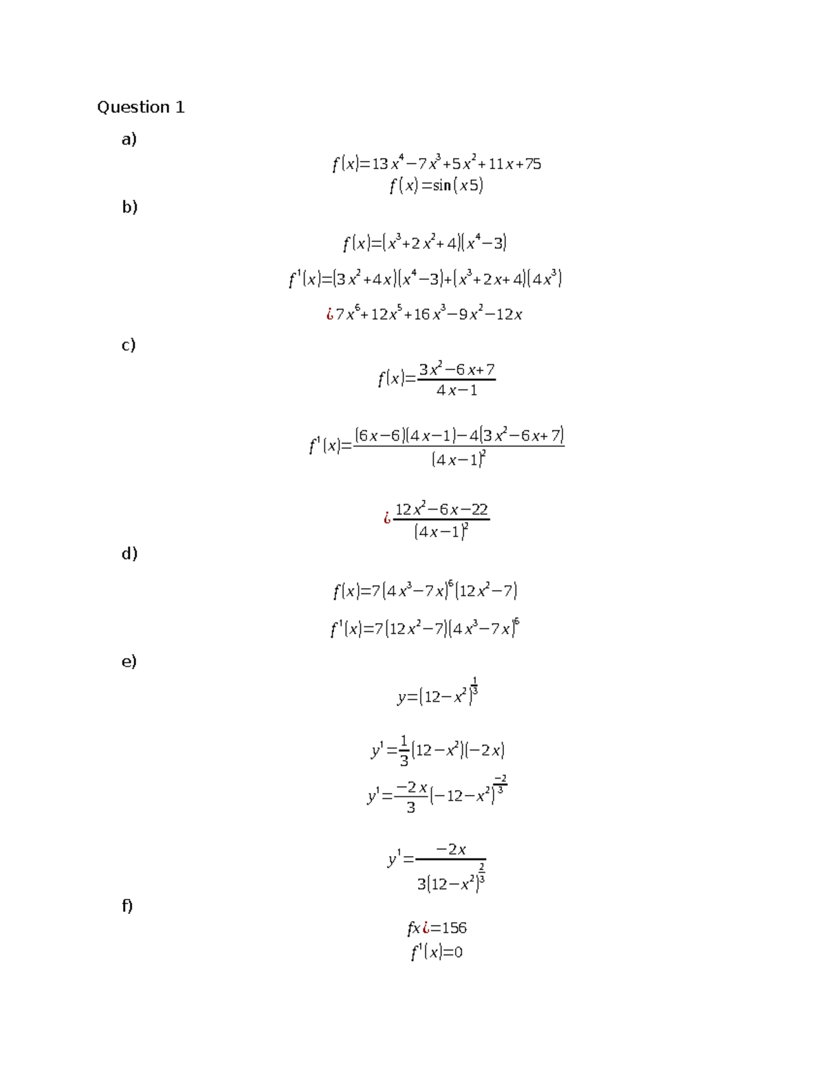 Assignment 2 - Notes on Functions and Rates of Change - Studocu