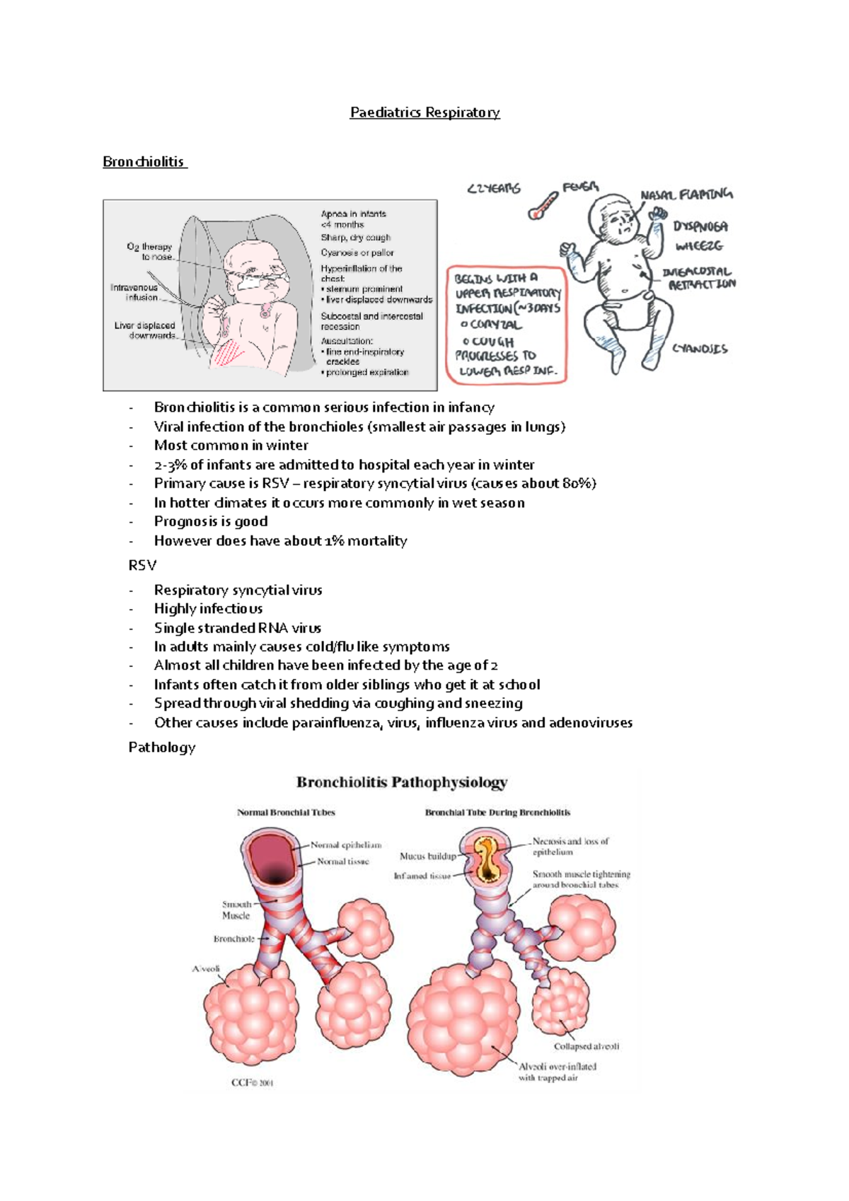 Paediatrics Respiratory Conditions Overview: Bronchiolitis, Asthma ...