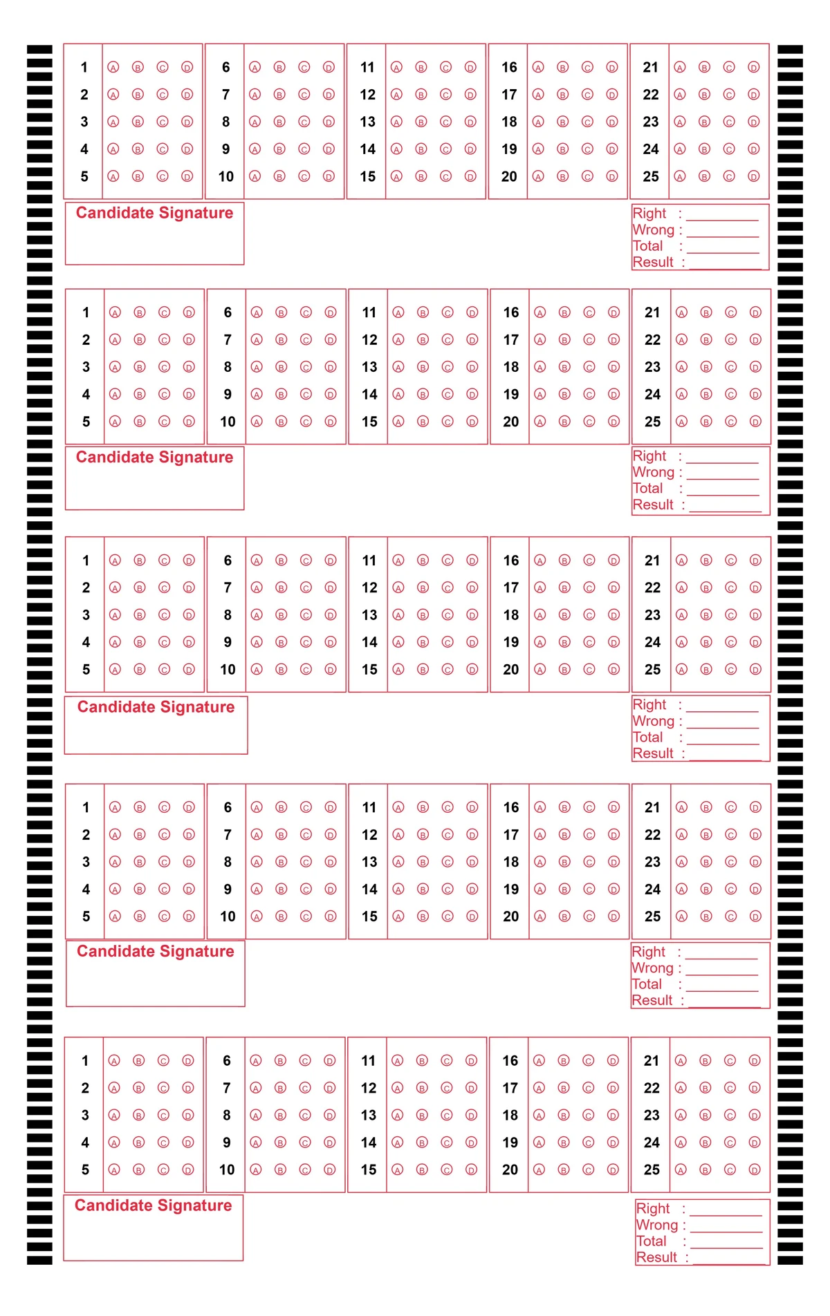 Final Exam Template - Course Code: 1 A B 6 A B 11 A B 16 A B D 21 A B ...
