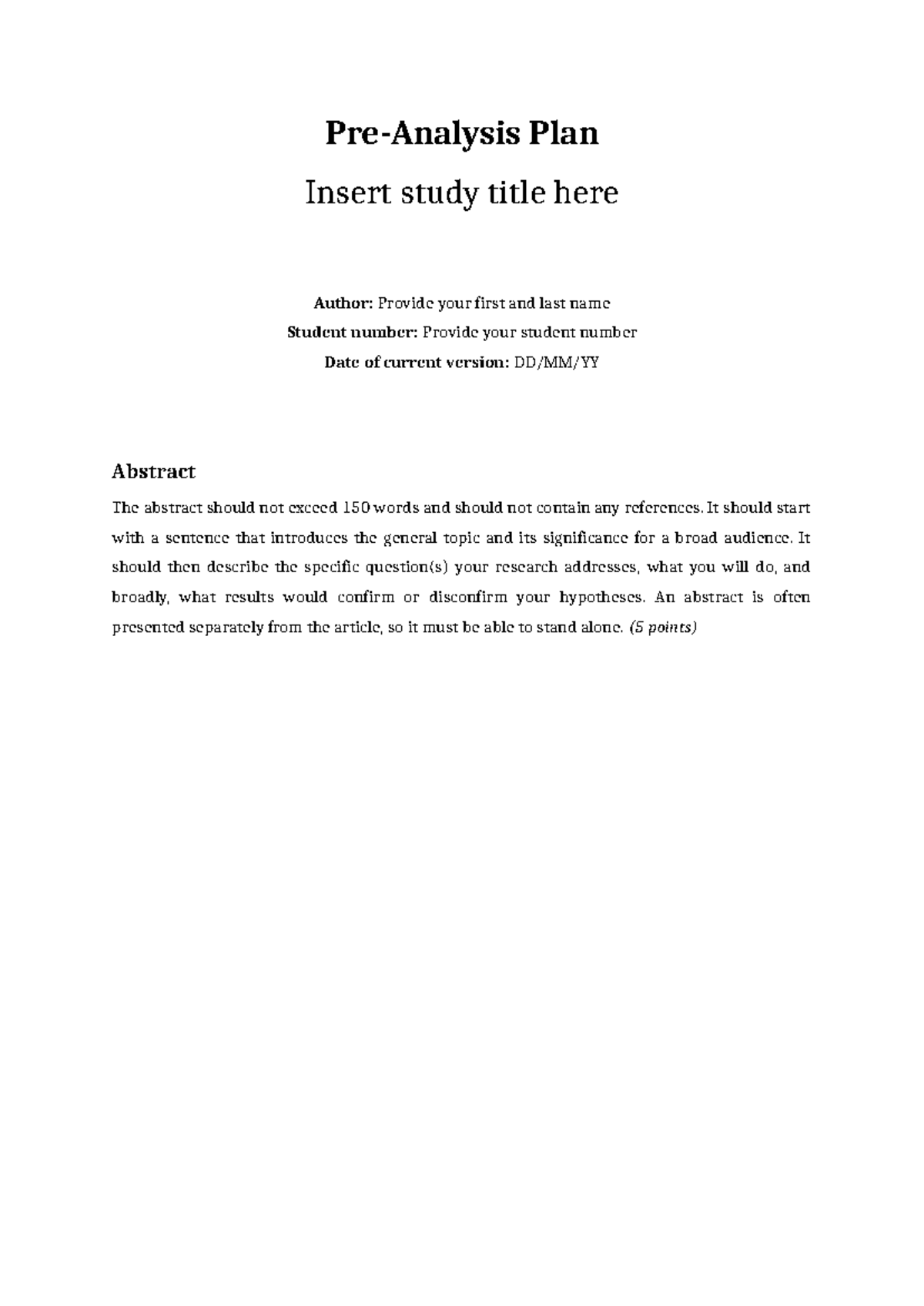 PAP Template for Research Proposal 2025-2026 - Studeersnel