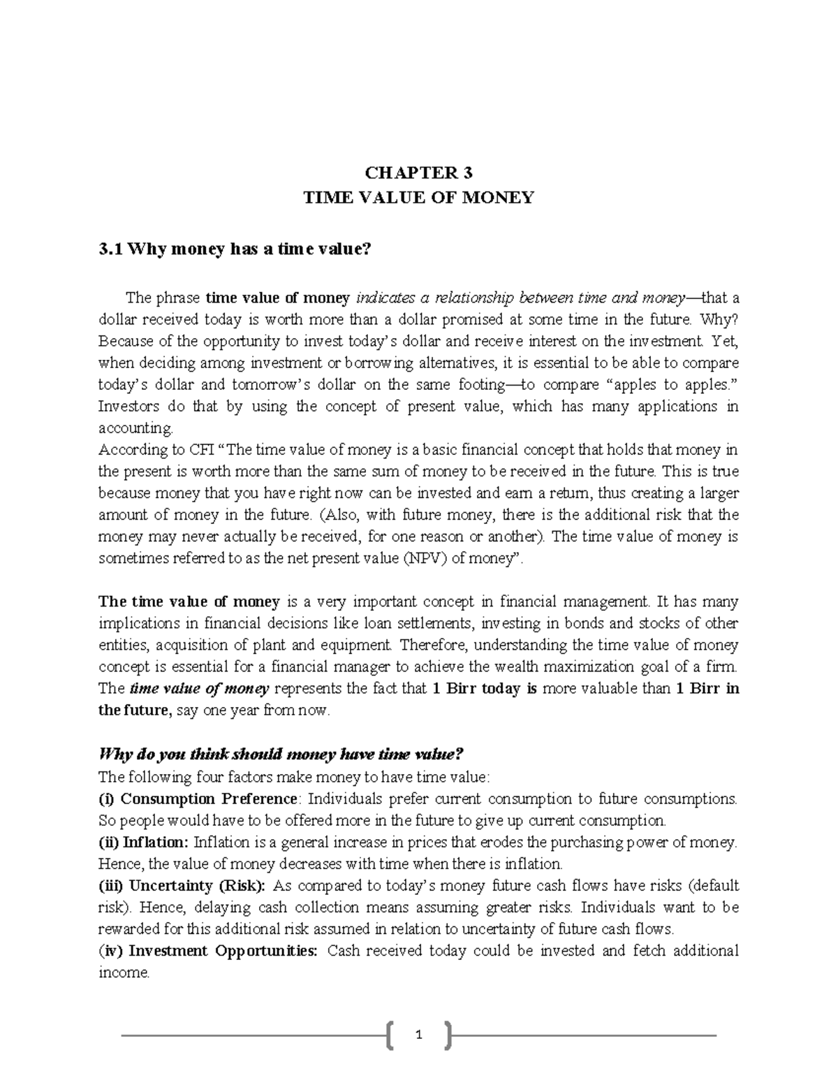 CHAPTER 3: TIME VALUE OF MONEY - Understanding Financial Concepts - Studocu