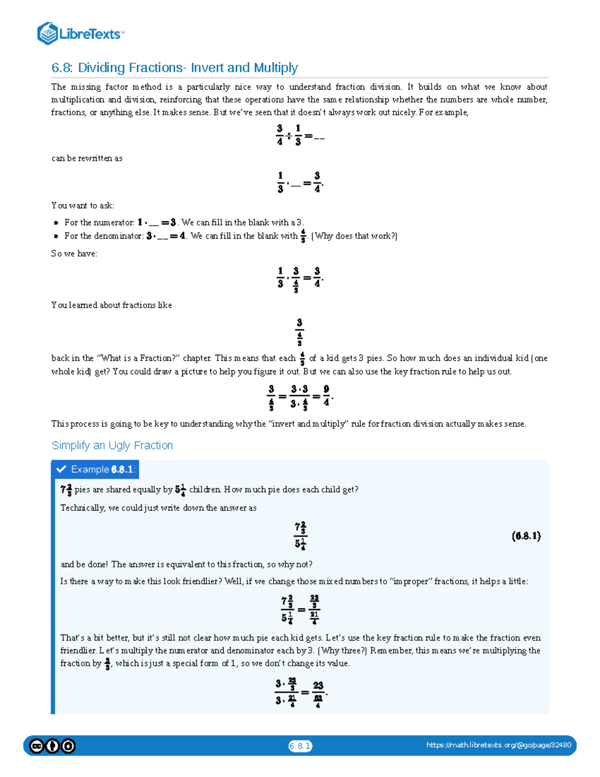6.8: Dividing Fractions - Understanding Invert and Multiply Method ...