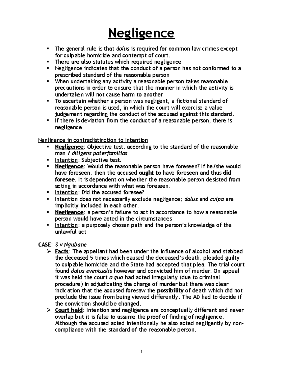 06 CR - Understanding Negligence: Legal Principles and Cases - Studocu