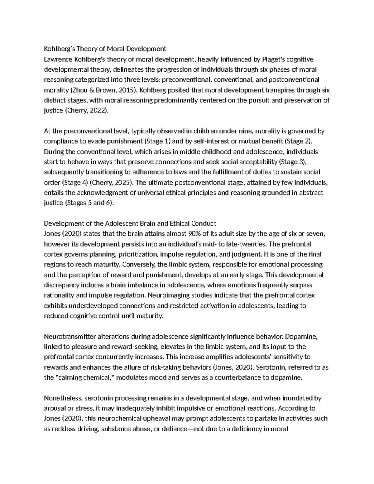 K-8 Child Development: Moral Reasoning and Adolescent Brain Insights ...