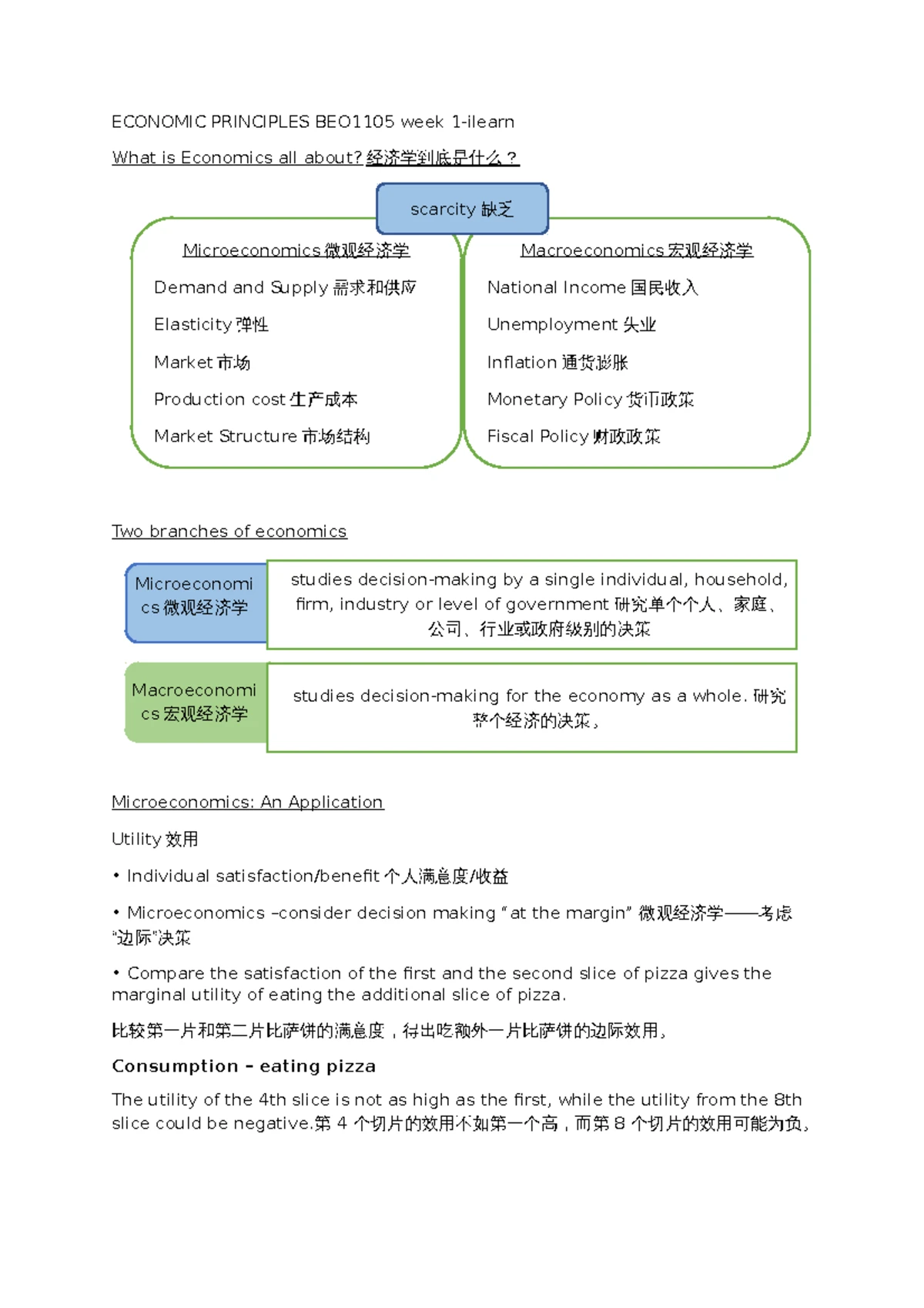 BEO 1105 Topic 2: Market Demand and Supply - Lecture Notes 2 - Studocu