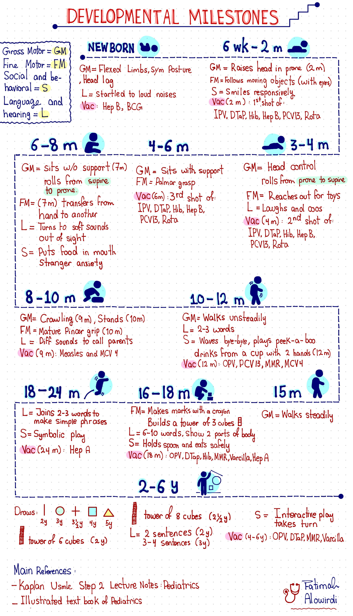 Developmental Milestones: Gross & Fine Motor Skills (Pediatrics) - Studocu