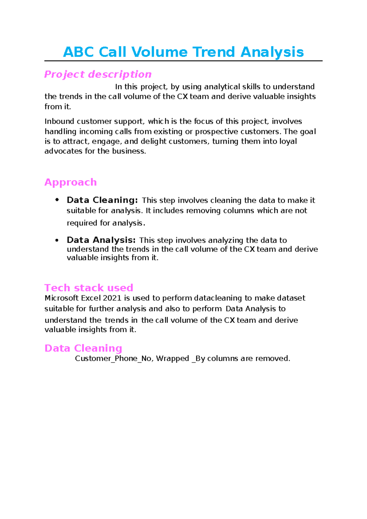ABC Call Volume Trend Analysis: Insights & Recommendations for CX Team ...