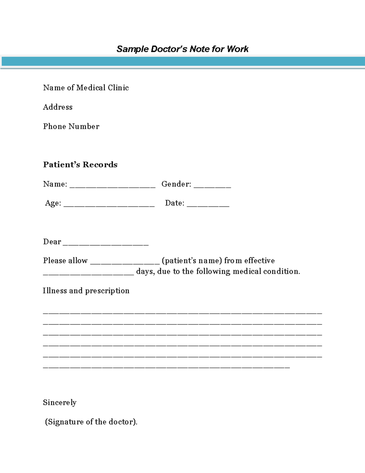 Bonus-Doctor-Notes-Template-05 - Sample Doctor’s Note for Work Name of ...