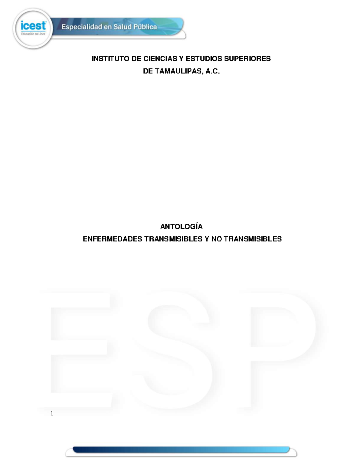 Antología de Enfermedades Transmisibles y No Transmisibles - ETNT - Studocu